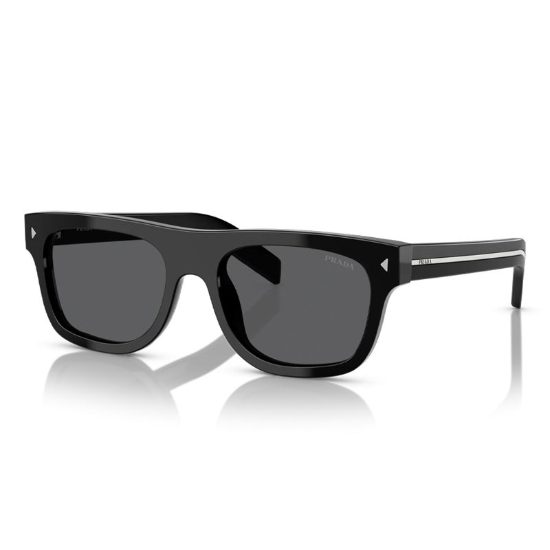 Dark Grey Rectangular Mens Sunglasses PR B12S 16K731 55