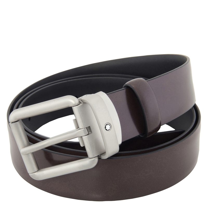 Montblanc Brushed Brown 30 mm Leather Belt_Brown