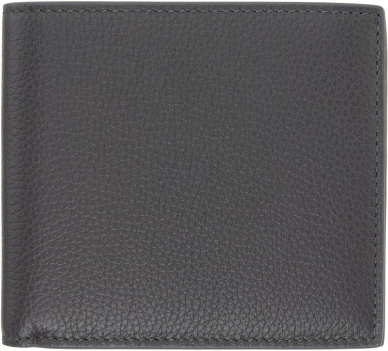 Gray Pebble Grain Bifold Wallet 262381M164003