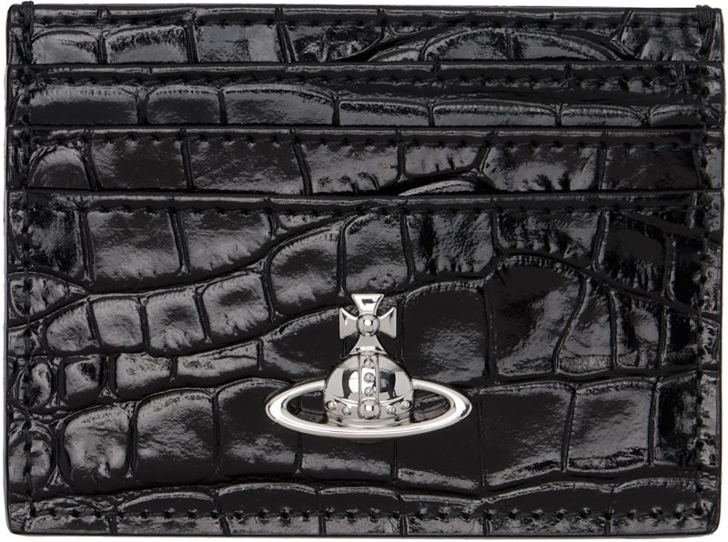 Black Flat Card Holder 262314M163033