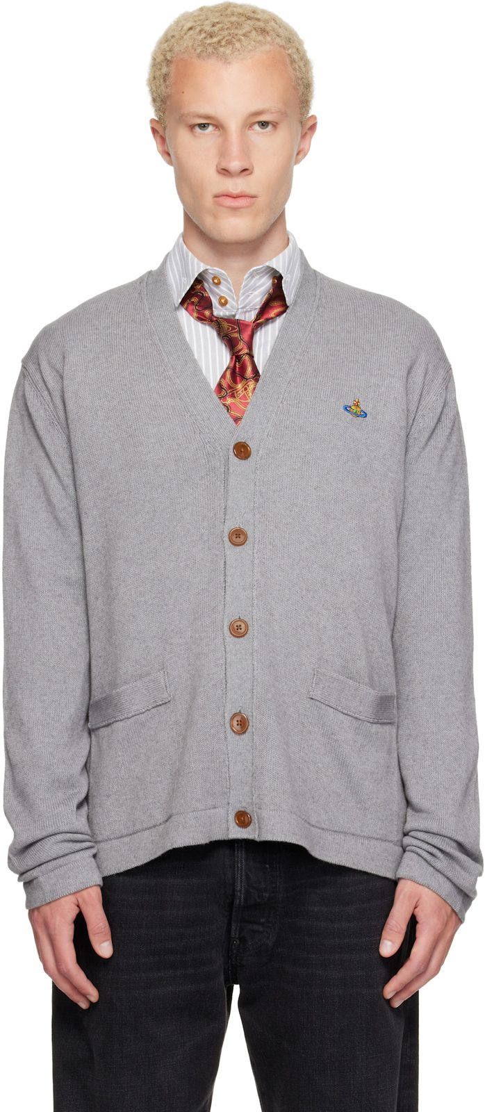Gray Alex Cardigan 262314M200007