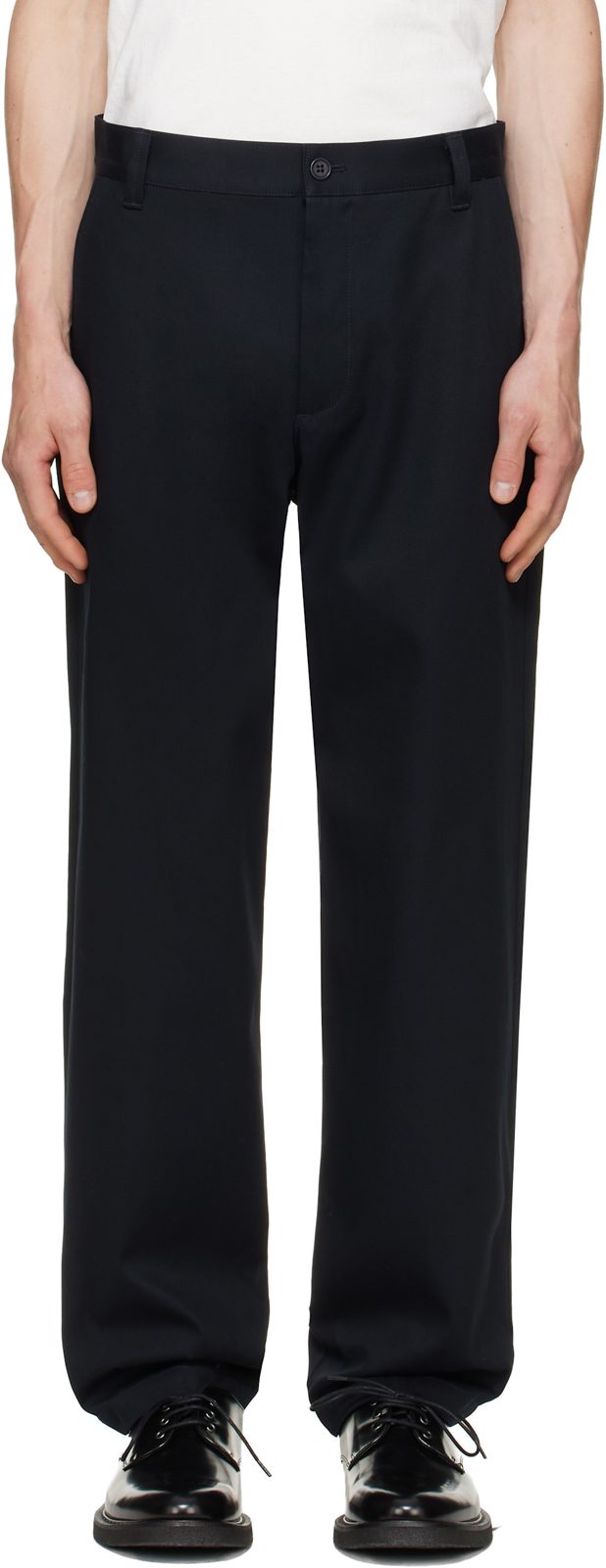 Navy Lawrence Chino Trousers 262252M191007
