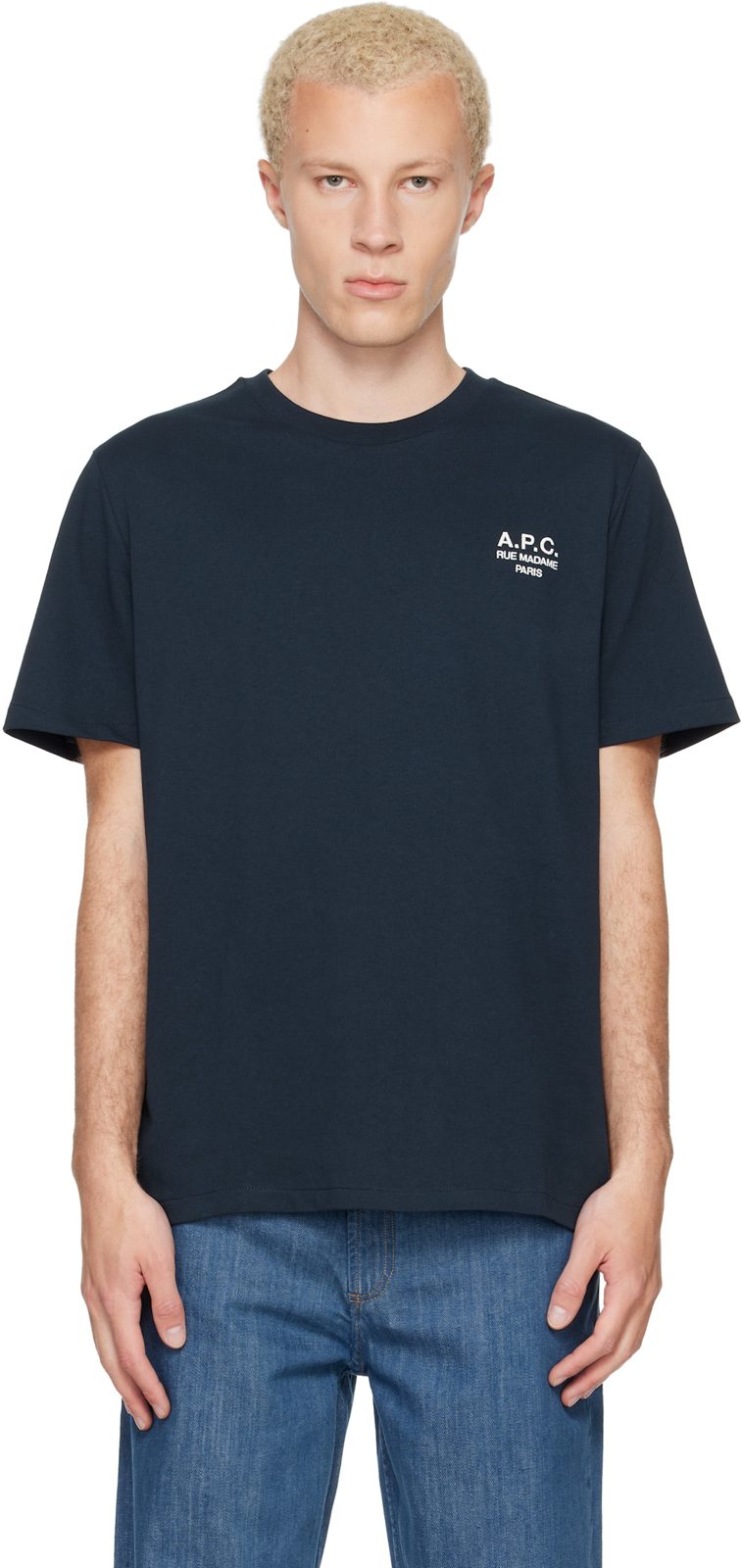 Navy Standard Rue Madame T-shirt 262252M213008