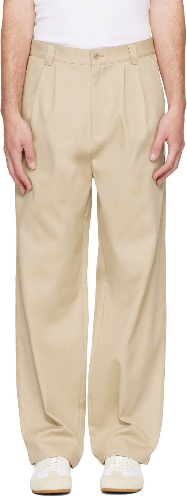Beige Ricky Trousers 262252M191004