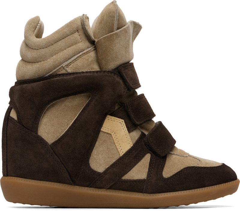 Brown & Taupe Bekett Sneakers 262600F127009