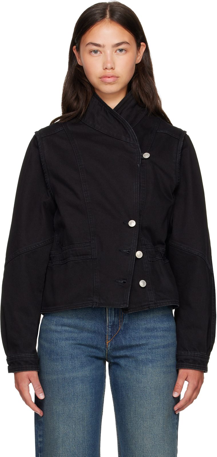 Black Dolie Denim Jacket 262600F060000