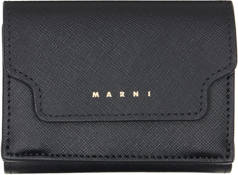 Marni Black Trifold Wallet 262379M164004