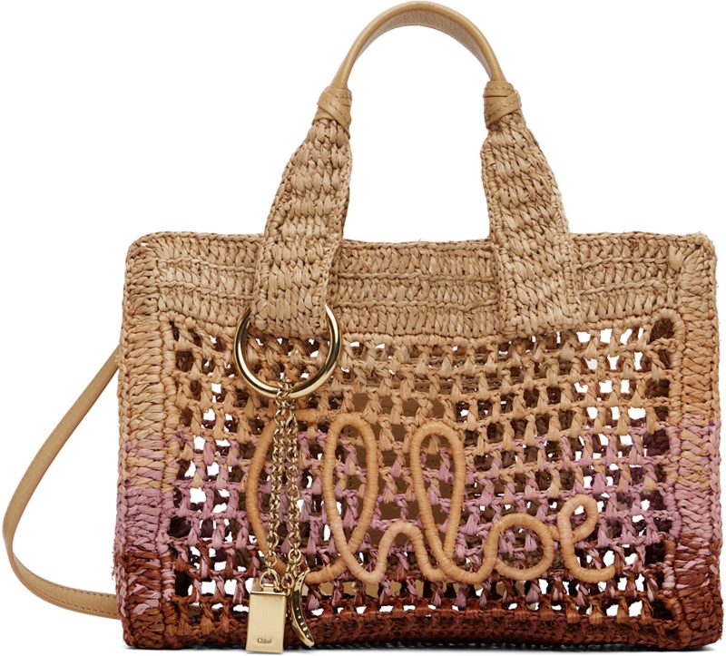 Chloe Tan Small Summer Banana East-West Tote 262338F049005