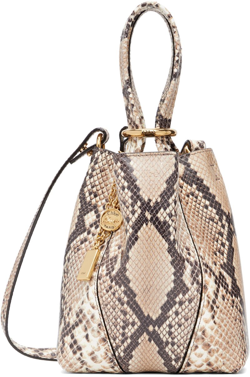 Beige Small Chloe Spin Tote 262338F049007