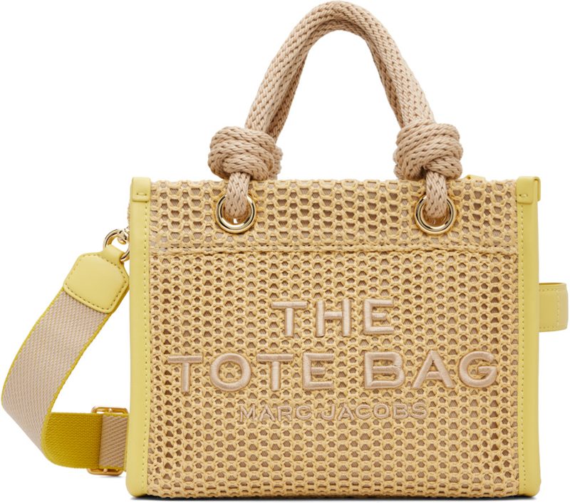 Beige The Woven Rope Small Tote 262190F049018