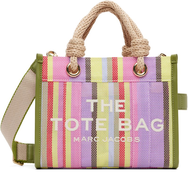 Multicolor The Stripe Mesh Small Tote 262190F049017