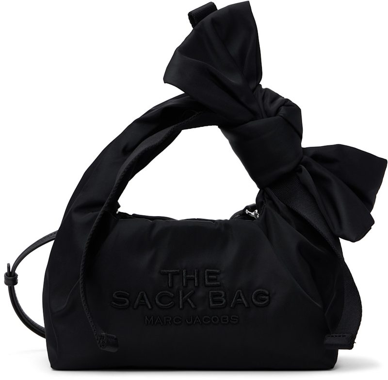 Black The Bow Nylon Mini Sack Tote 262190F049012