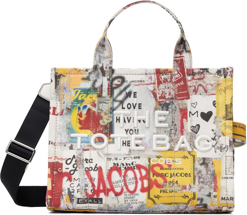 Multicolor The Pop Americana Canvas Medium Tote 262190F049023
