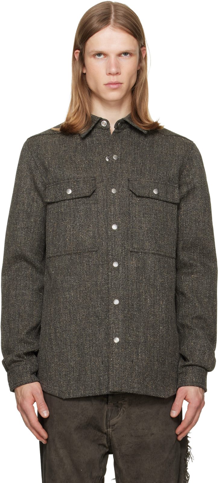 Gray Tower Overshirt 262232M192041