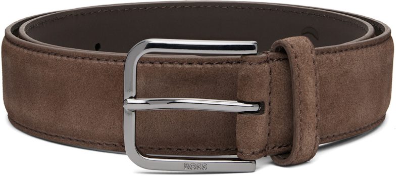 Brown Leather Business Belt 262085M131010