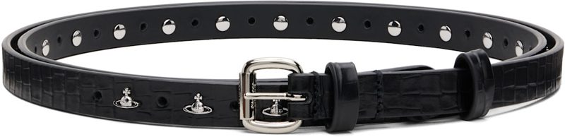 Black Mini Alex Orb Stud Belt 262314M131012