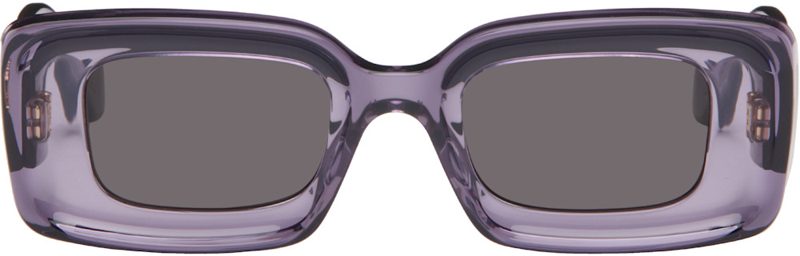 Purple Rectangular Sunglasses 262677M134013