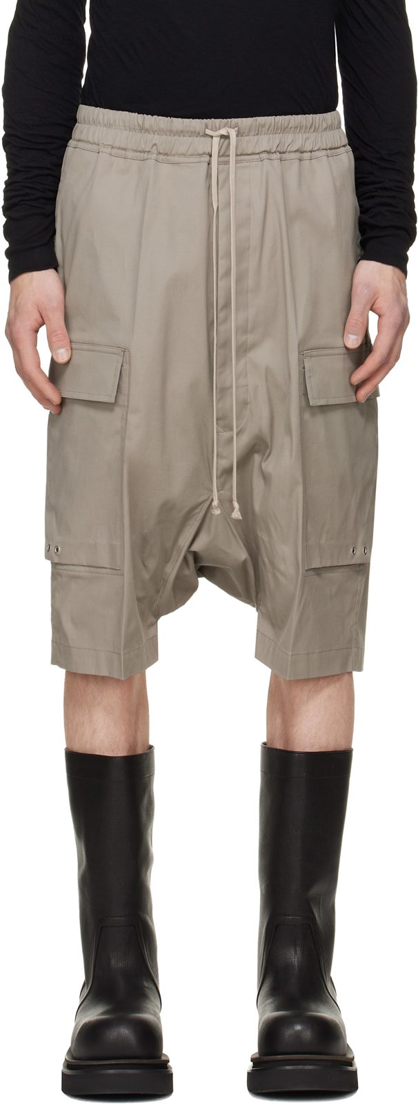 Taupe Tower Pods Cargo Shorts 262232M193003