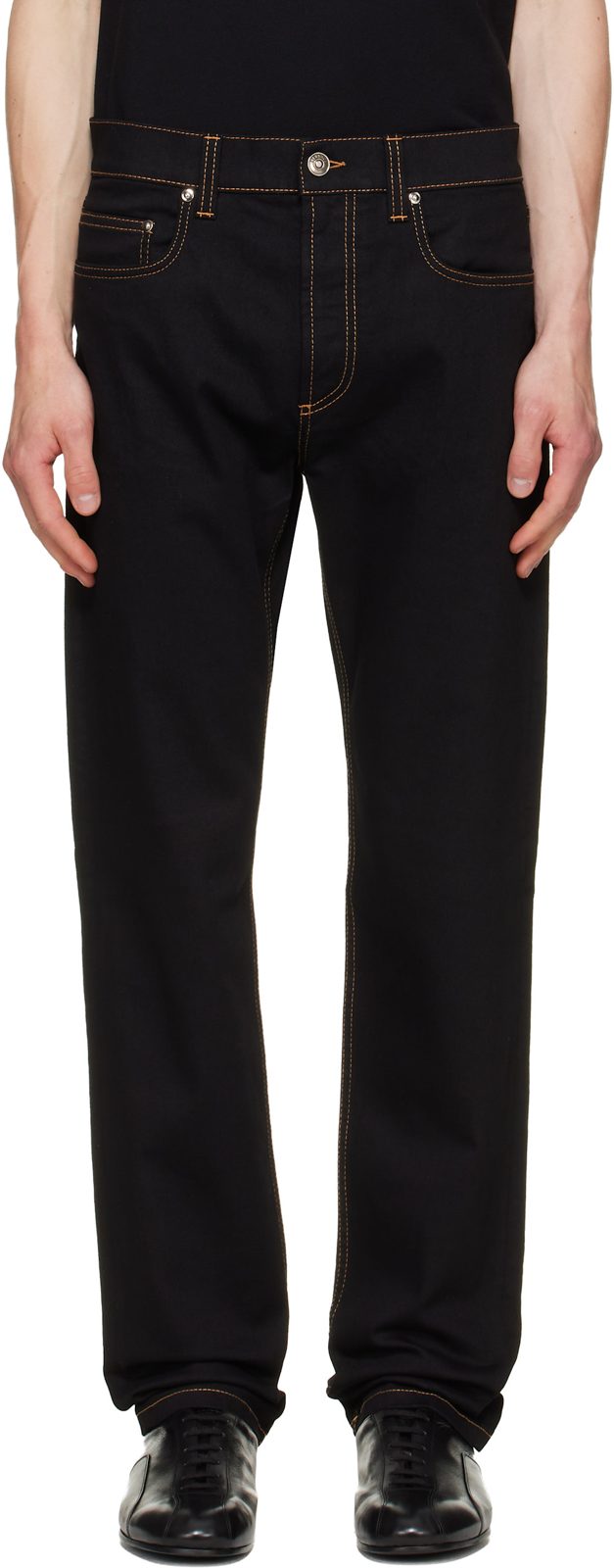 Black Tapered Jeans 262404M186003