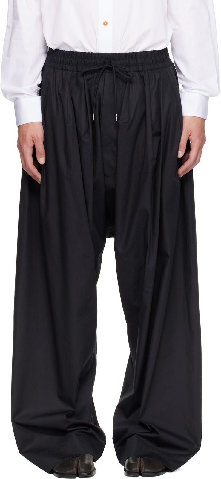 Black Balloon Trousers 262314M191003