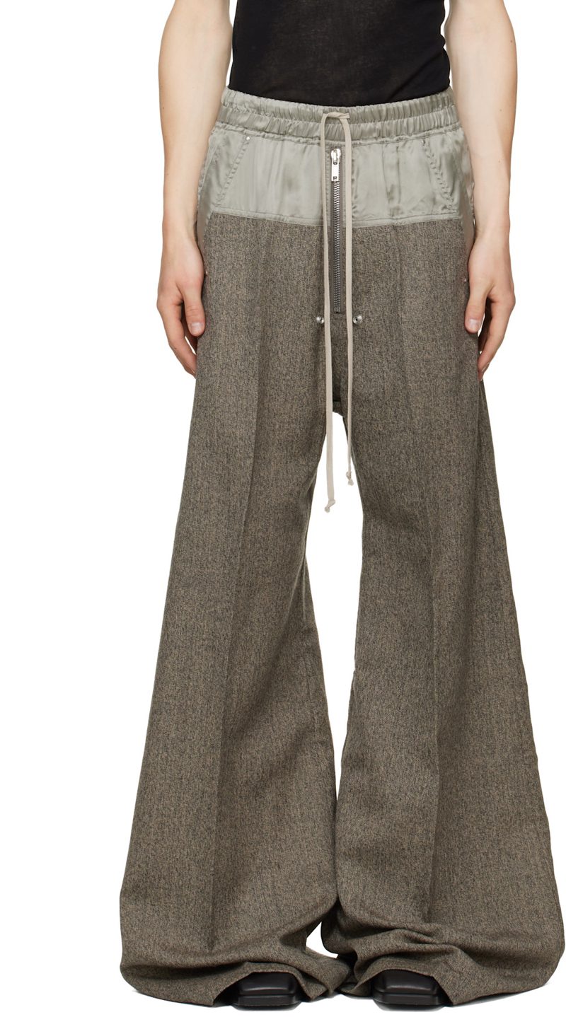 Taupe Tower Wide Bela Trousers 262232M191042