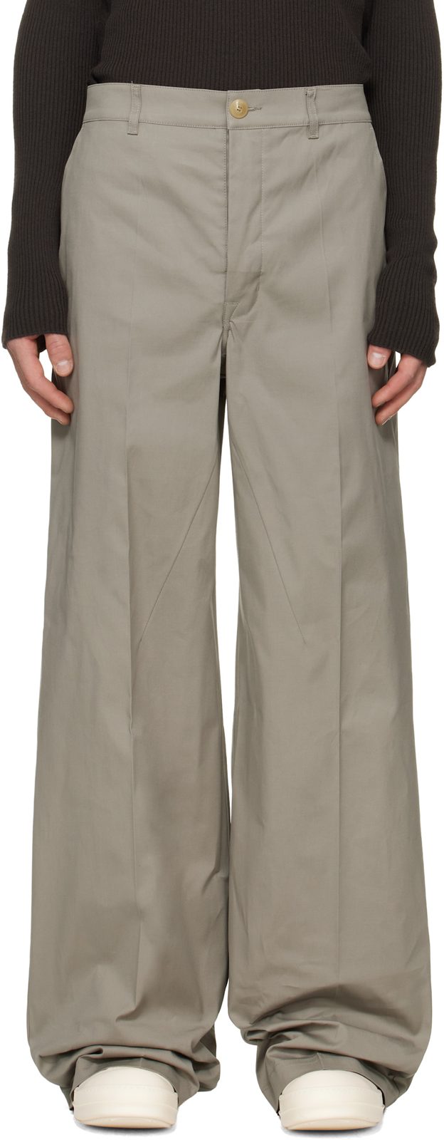 Taupe Tower Work Trousers 262232M191030