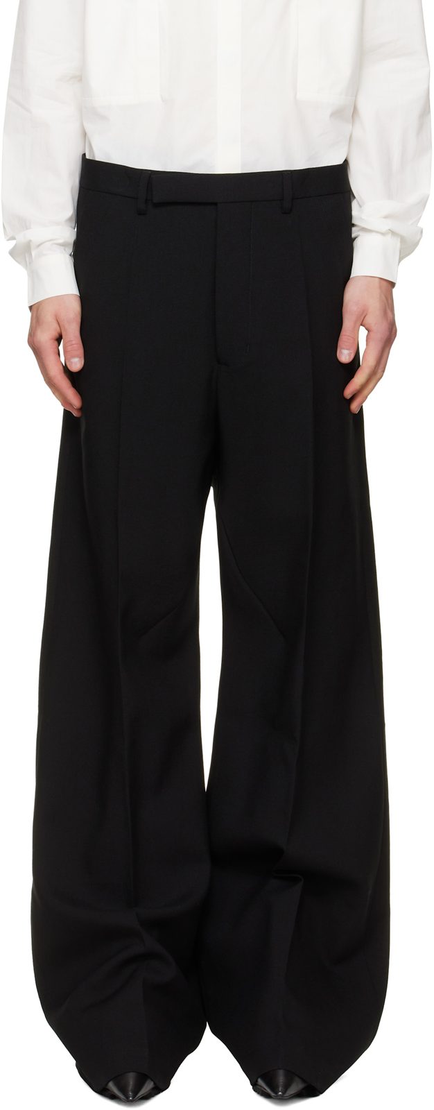 Black Tower Wide Tailored Trousers 262232M191003