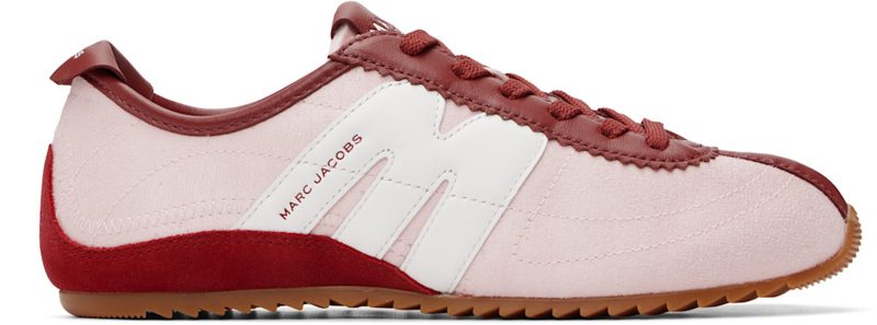 Pink The Brushed Satin 400 Bleecker Runner Sneakers 262190F128000