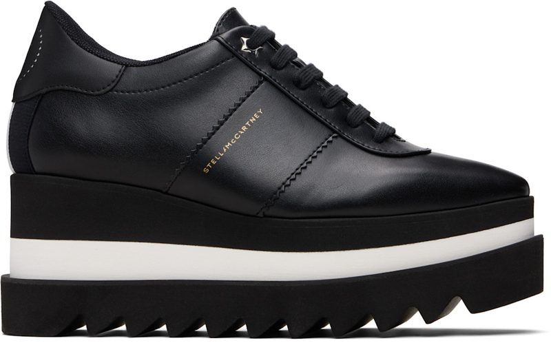 Black Sneak-Elyse Platform Sneakers 262471F120006