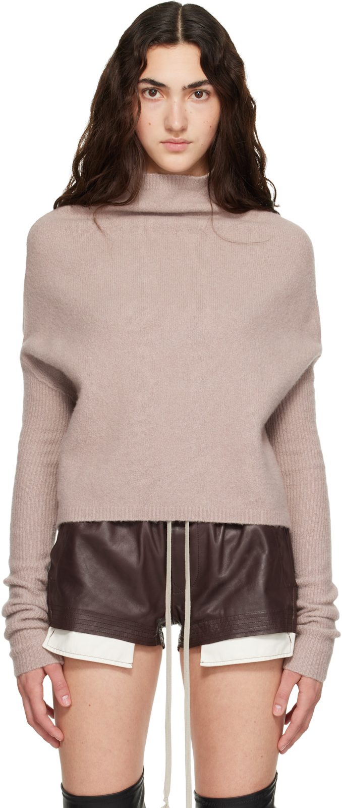 Pink Tower LS Crater Sweater 262232F099004