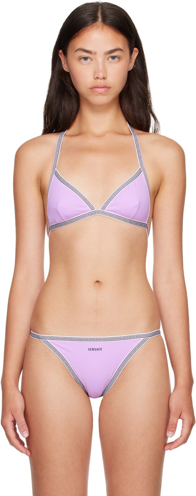 Purple Greca Bikini Top 262404F105007