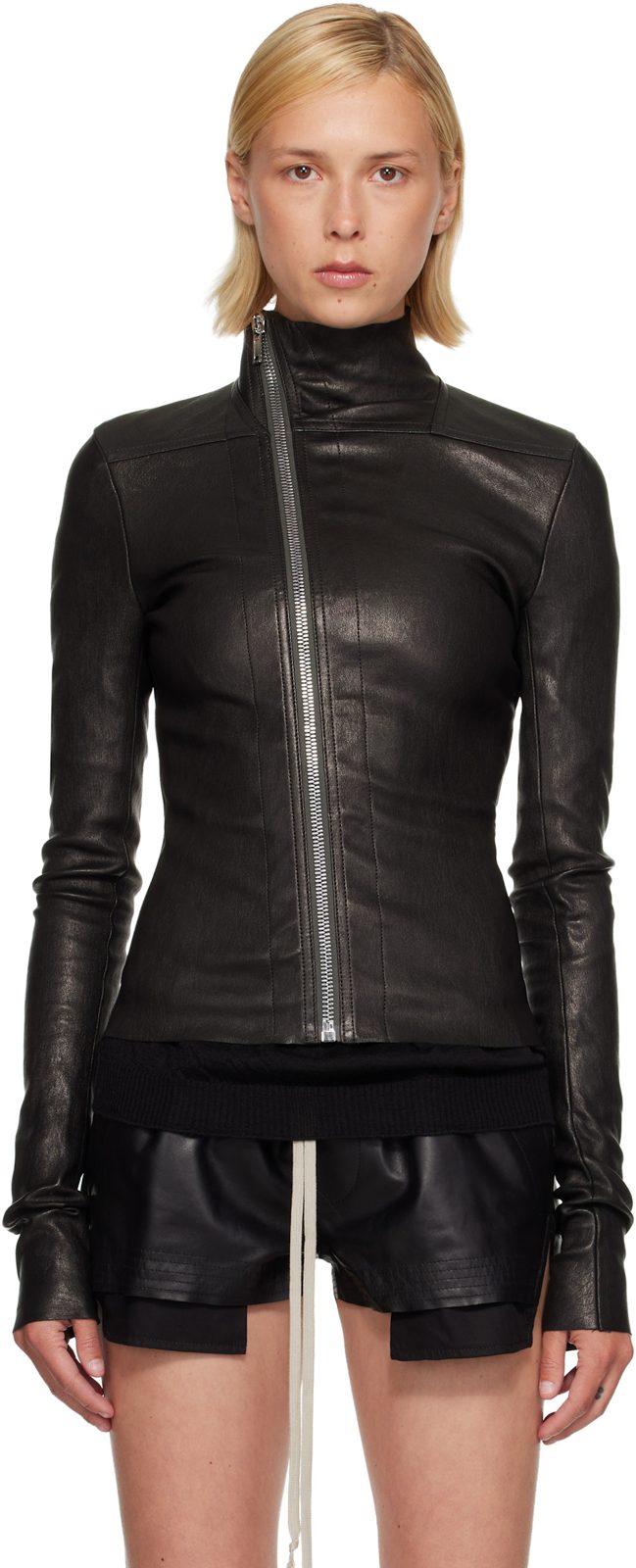 Black Tower Gary Leather Jacket 262232F064009