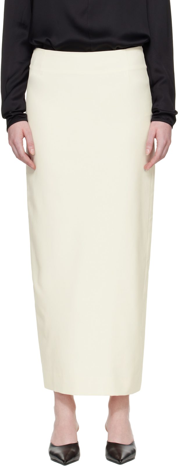 TOTEME [오프화이트] Light Wool Maxi Skirt 262771F093000