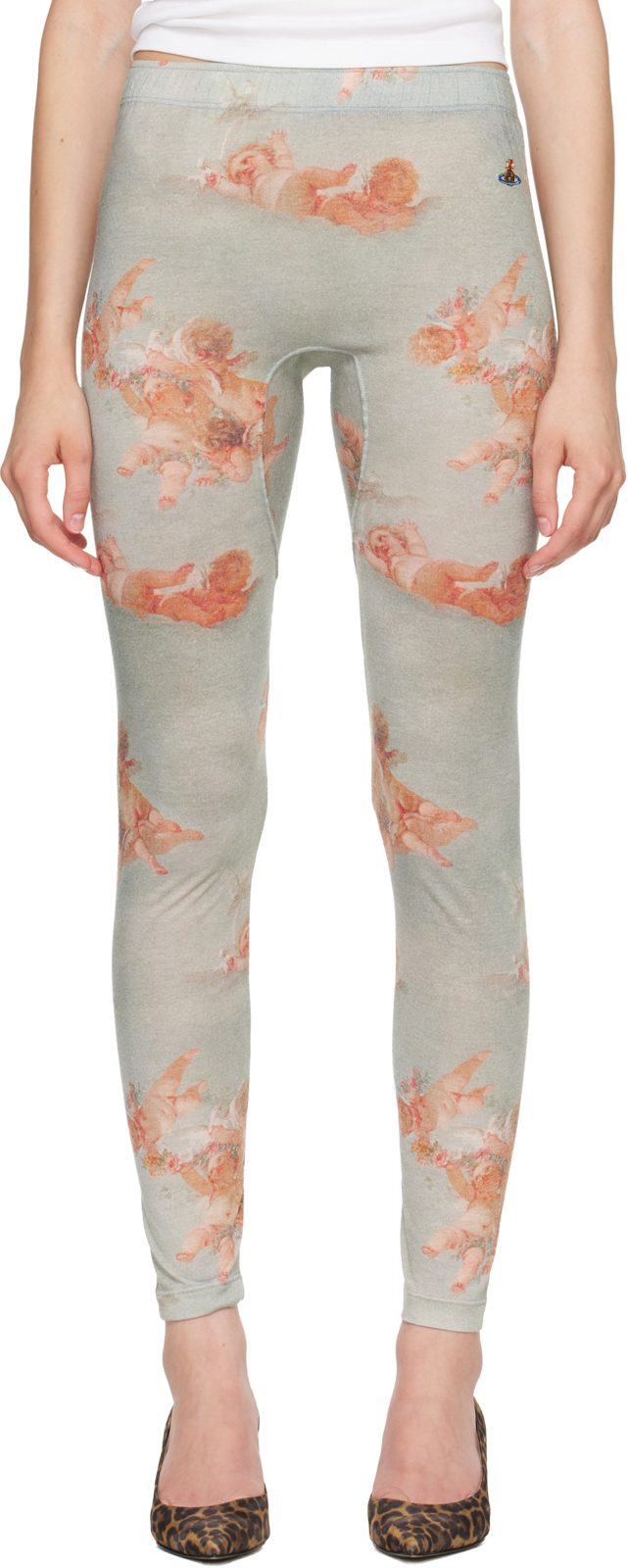 Green Jersey Leggings 262314F085000