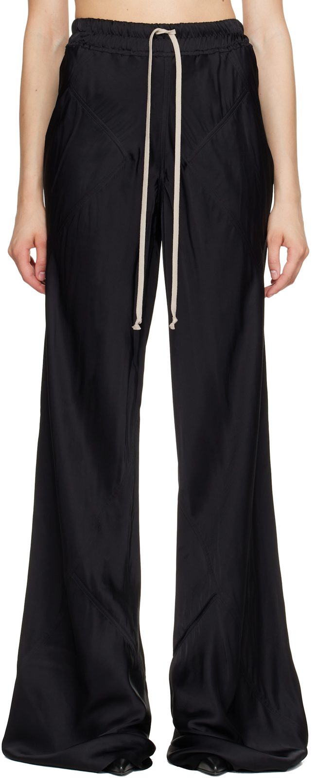 Black Tower Drawstring Bias Trousers 262232F087009