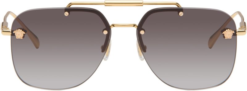Gold Aviator Sunglasses 262404F005031