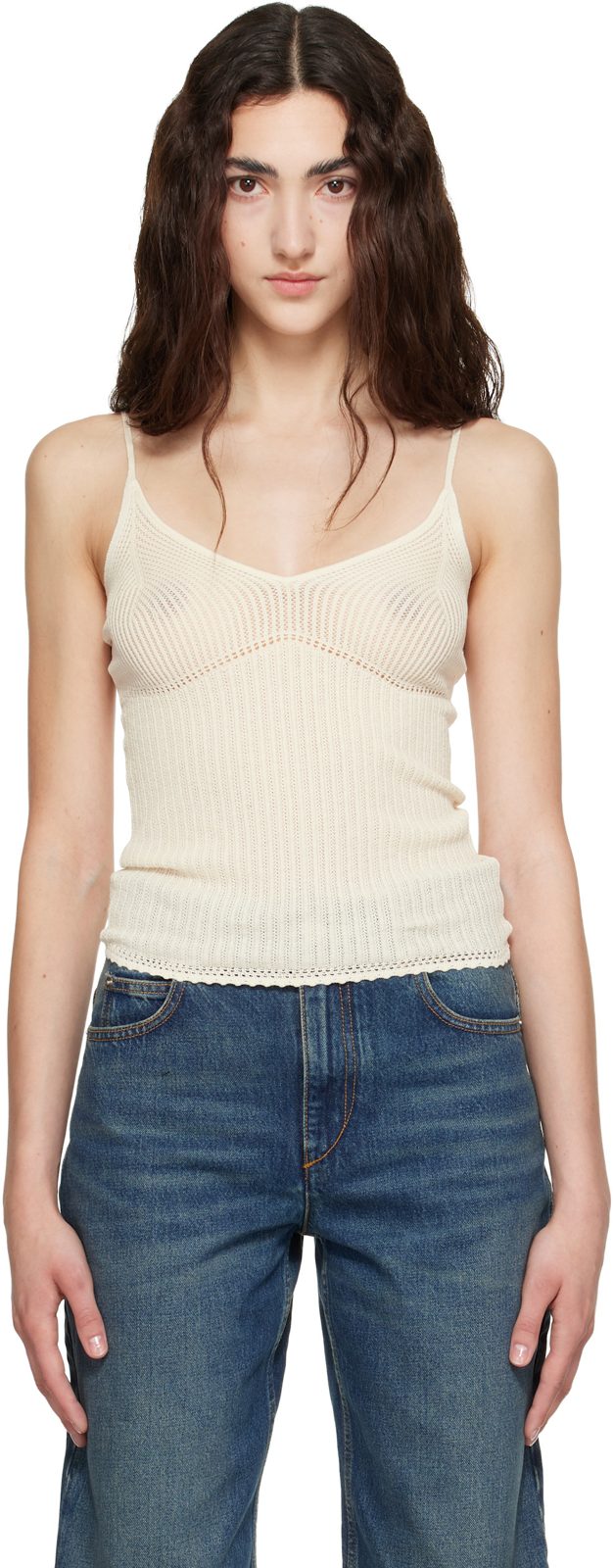 오프화이트 Saloma Tank Top 262600F111001