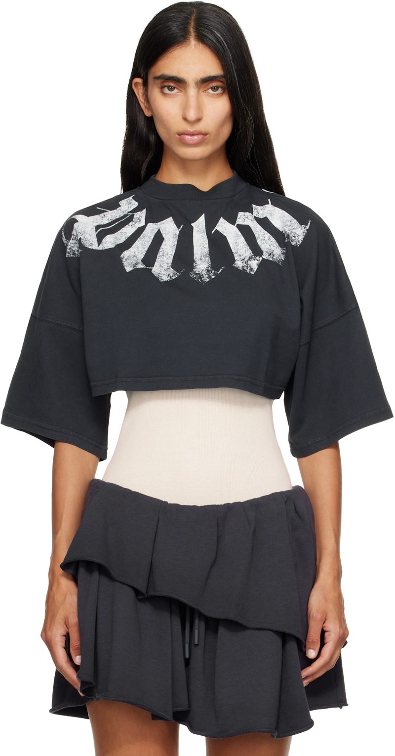 Black Big Neck Logo Mini T-shirt 261695F110005