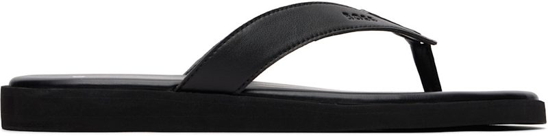 Black EM[보스]ED-LOGO Flip-Flops 261085M234011