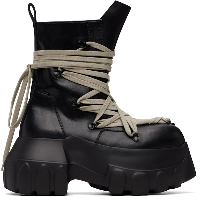 Black Tower Megalace Mega Tractor Boots 262232M255003