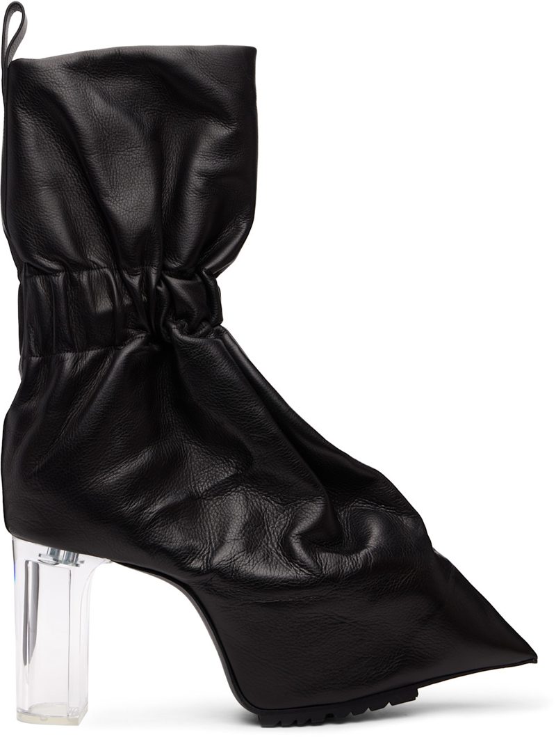 Black Tower Pull-On Cuffed Taquito Boots 262232M223001