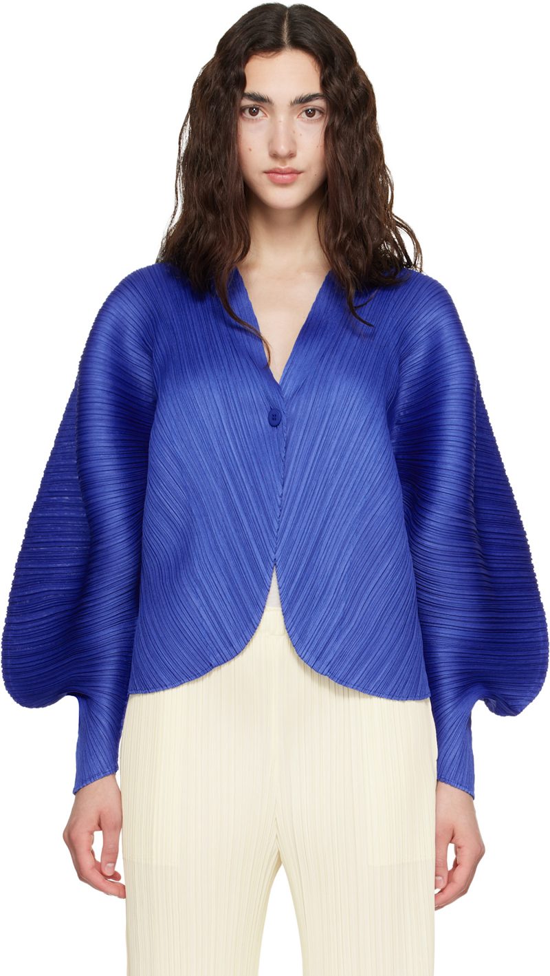 PLEATS PLEASE [이세이 미야케] Blue Coast Cardigan 262941F095002