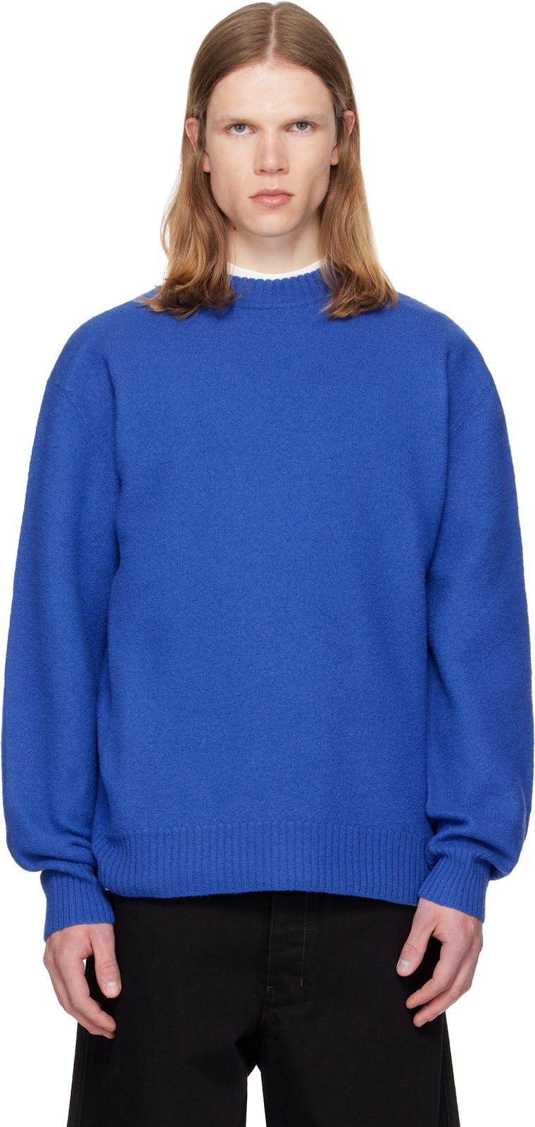 Blue Wool Sweater 262249M201012