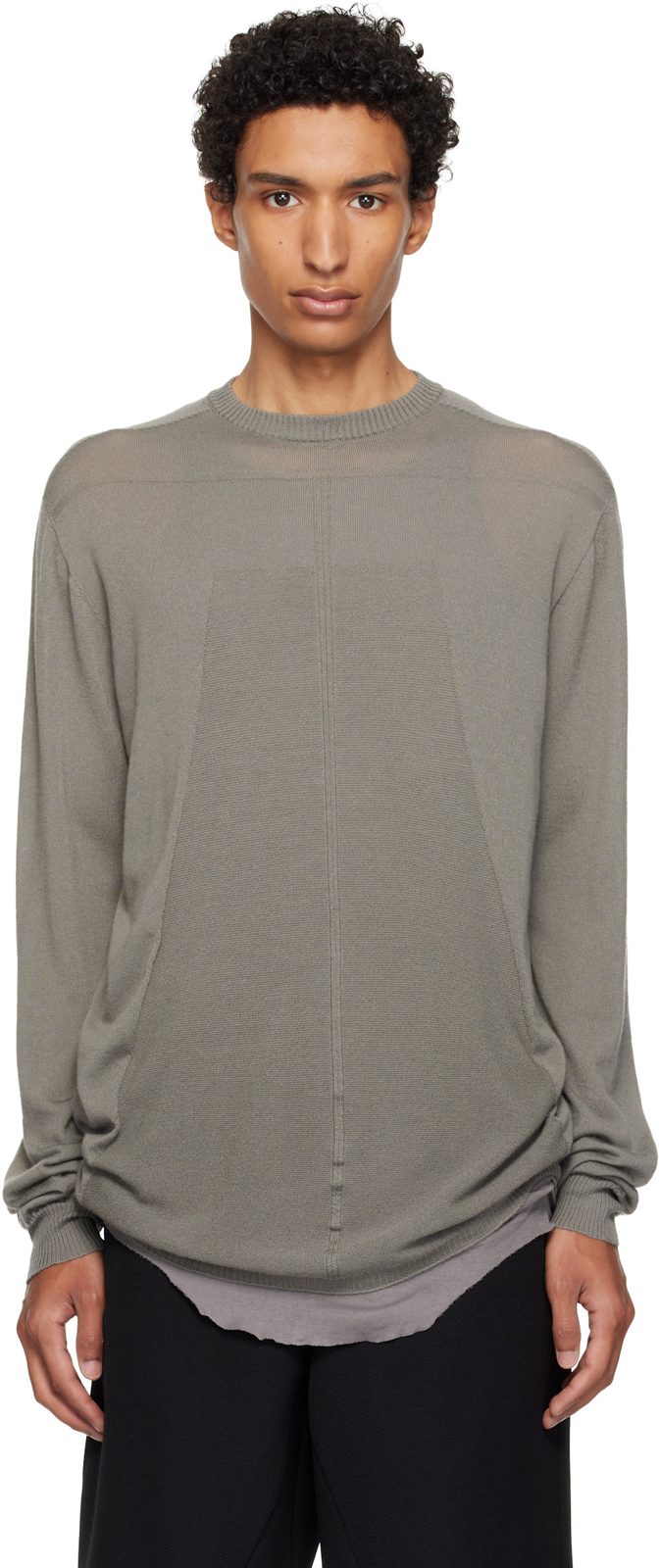 Taupe Tower Oversized Level Sweater 262232M201031