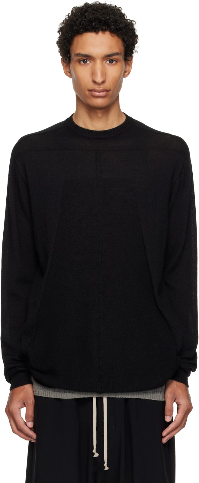 Black Tower Oversized Level Sweater 262232M201032
