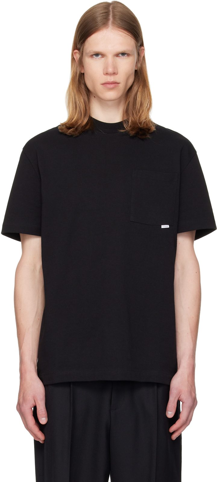 Black Pocket T-shirt 262249M213010