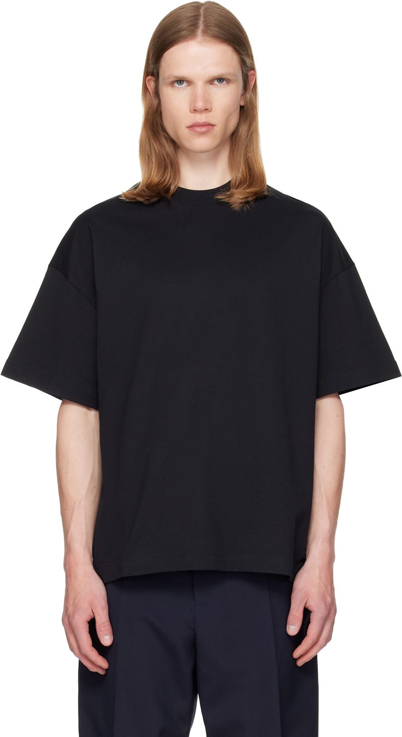 Black Crew-Neck T-shirt 262249M213007
