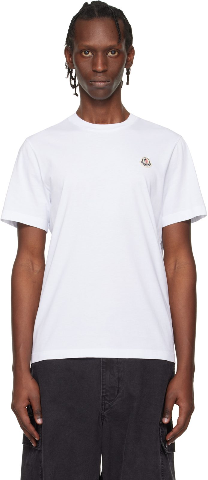 Three-Pack White Logo Patch Cotton T-shirts 261111M213037