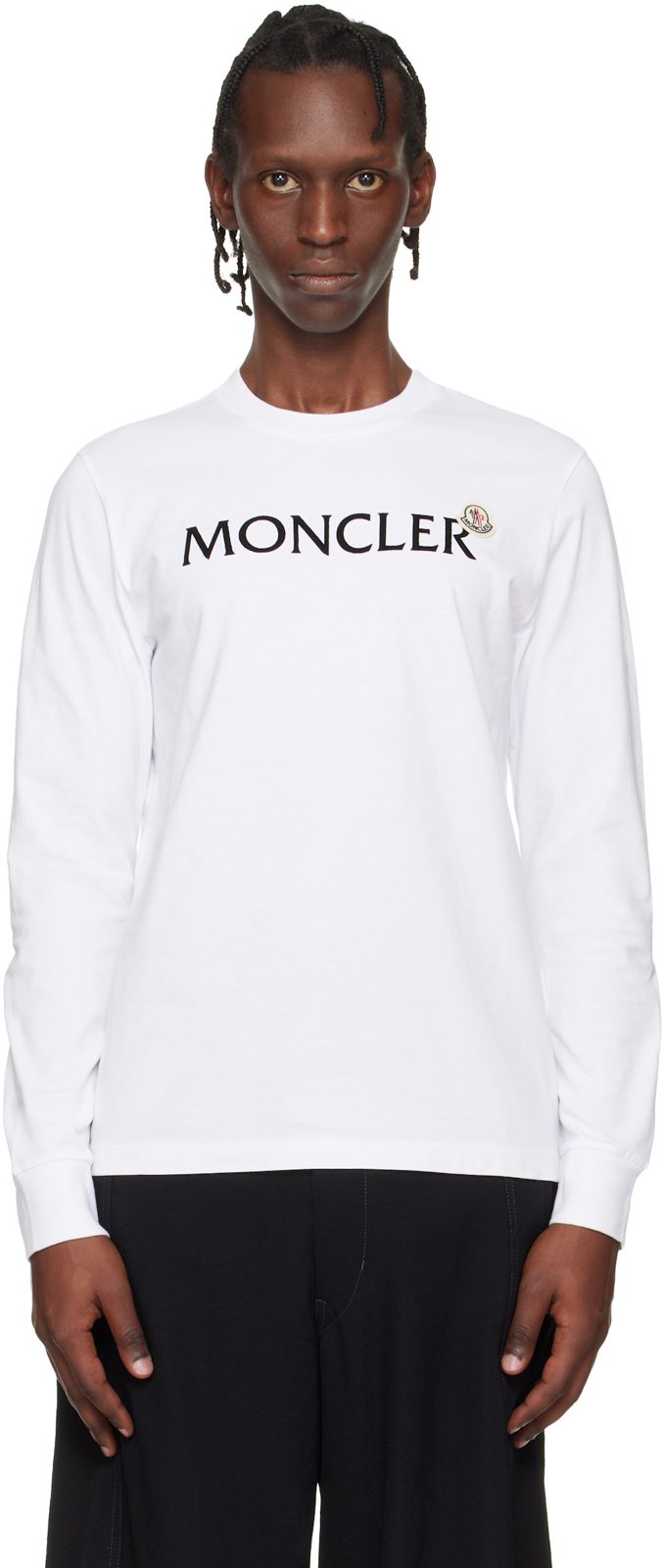 White Logo Cotton Sweatshirt 261111M213034