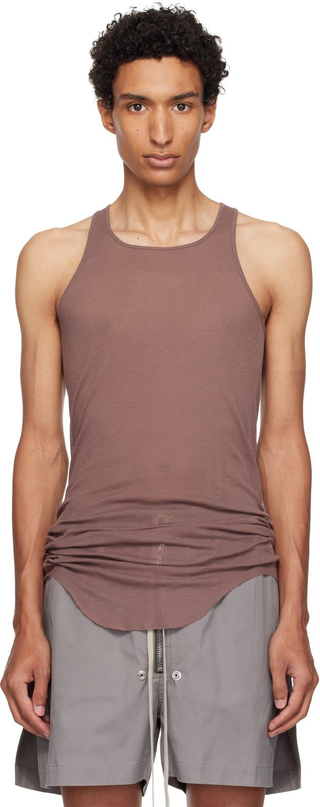Purple Tower Basic Rib Tank Top 262232M214016